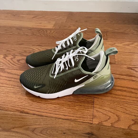 Nike Air Max 270 Womens Size 9 Medium Olive White-Oil Green Sneakers Athletic - Picture 3 of 10